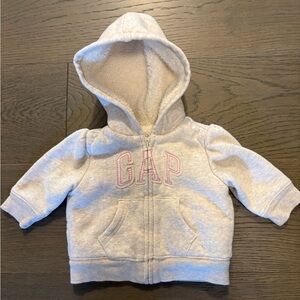 Baby gap crème Sherpa jacket sz 3-6M EUC ret $69